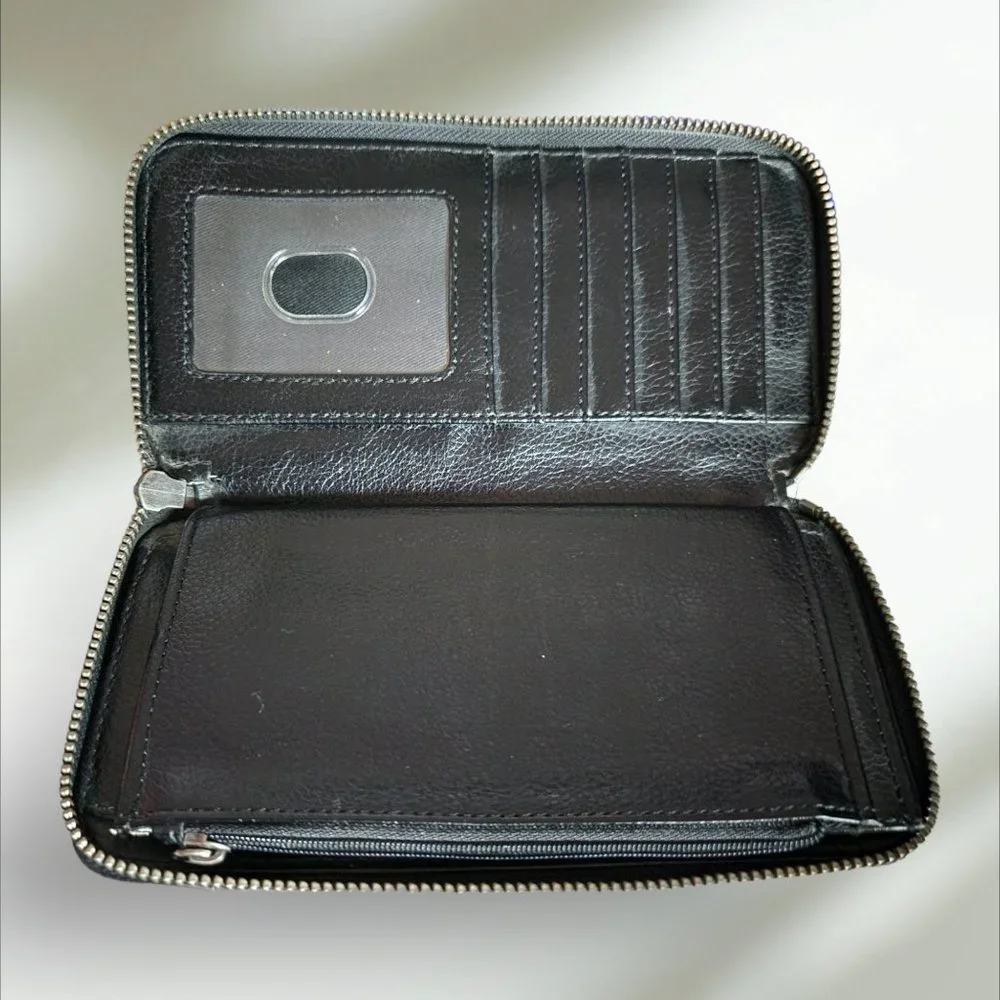 GENUINE LEATHER Black Unisex Wallet